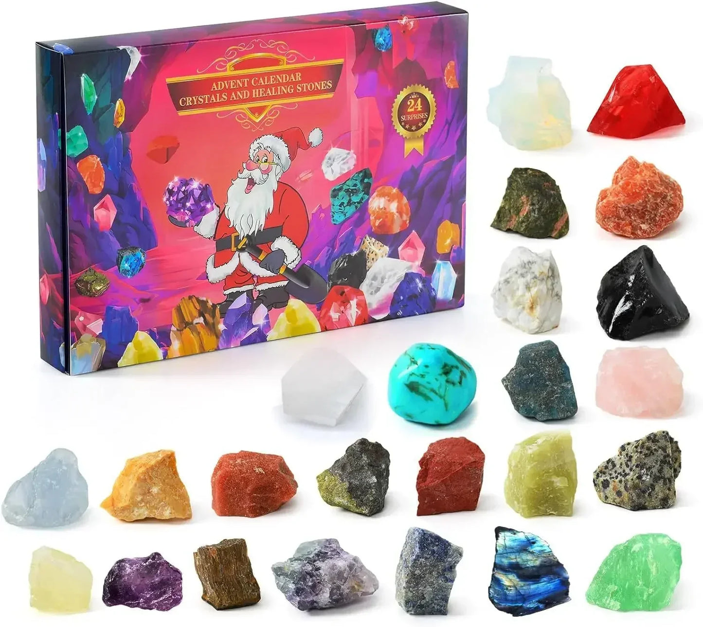 Calendrier de l’Avent – 24 trésors de cristaux naturels