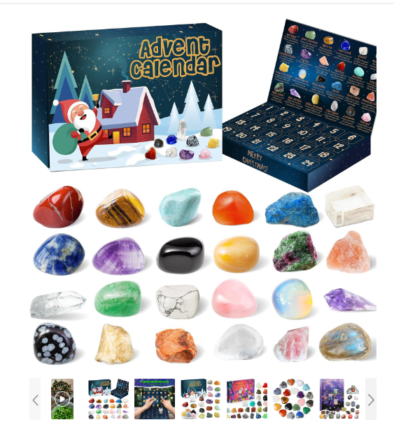 Calendrier de l’Avent – 24 trésors de cristaux naturels