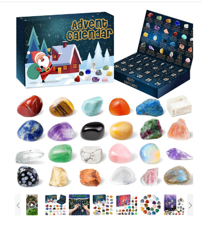 Calendrier de l’Avent – 24 trésors de cristaux naturels