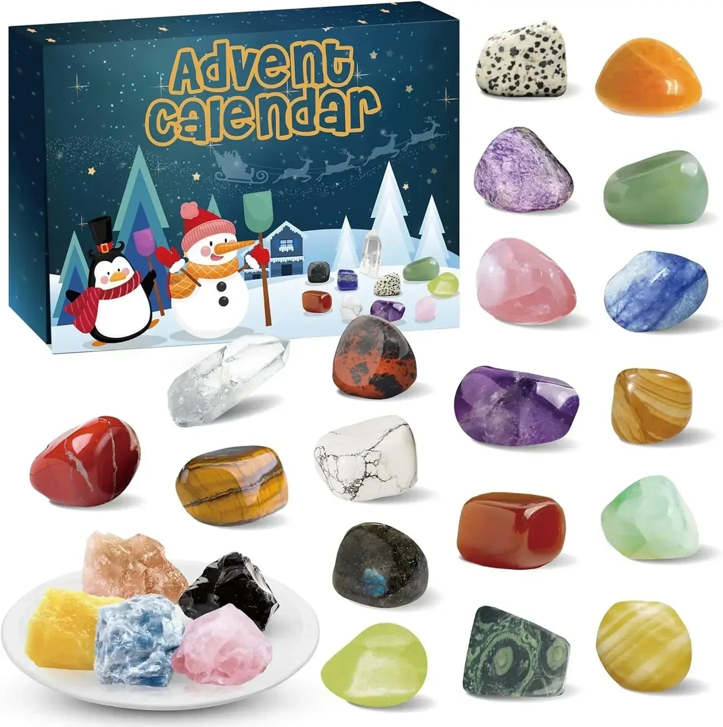 Calendrier de l’Avent – 24 trésors de cristaux naturels