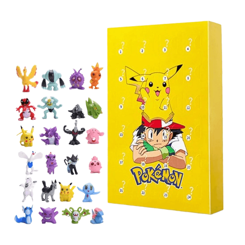 Calendrier de l’avent de Noël Pokémon - coffret mystère, 24 figurines