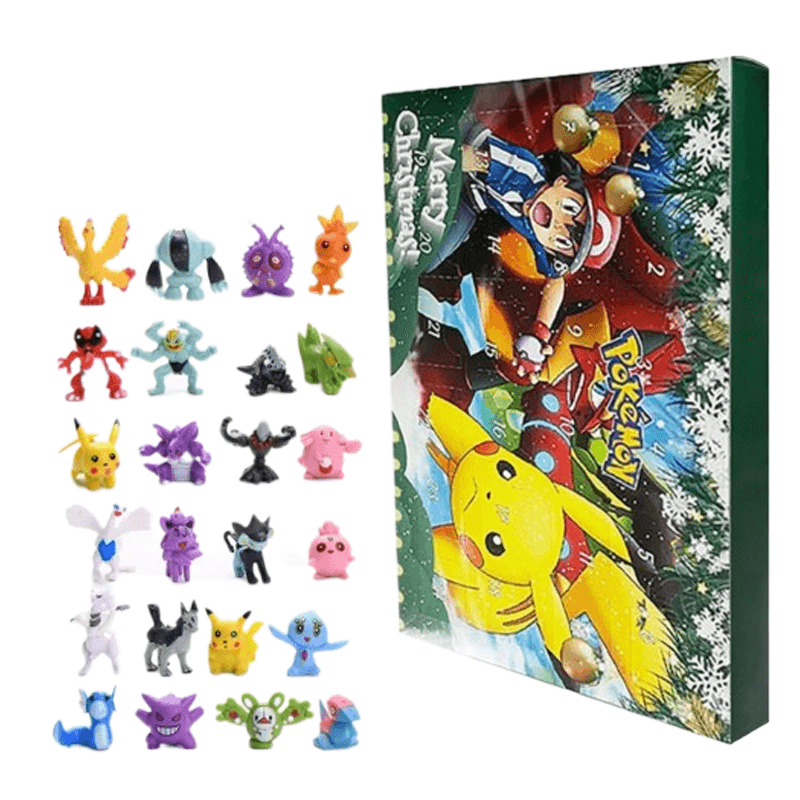 Calendrier de l’avent de Noël Pokémon - coffret mystère, 24 figurines