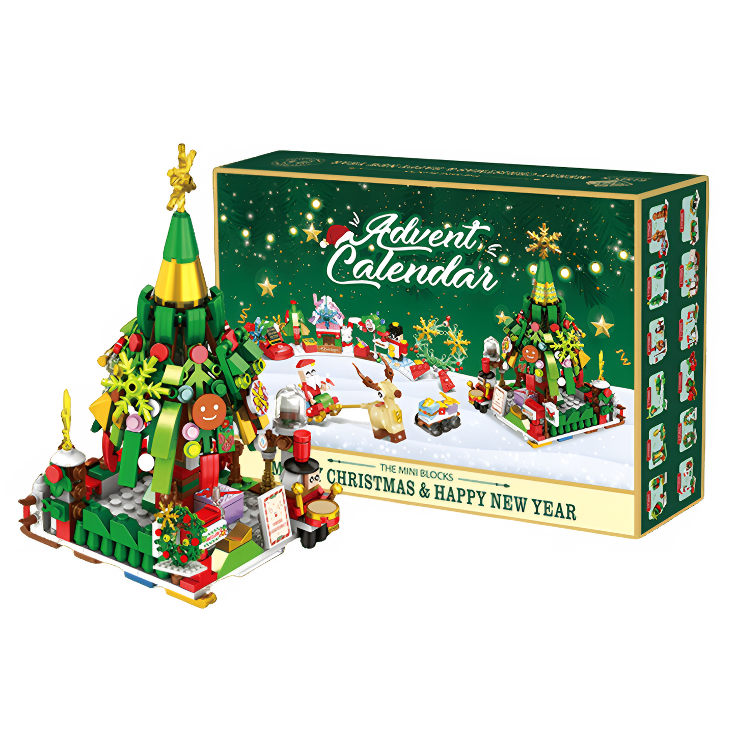 Calendrier de l’avent de Noël, set de briques de construction