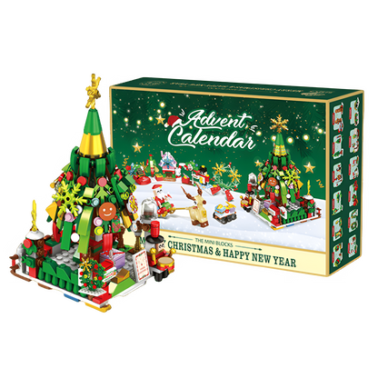 Calendrier de l’avent de Noël, set de briques de construction