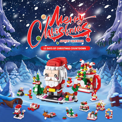 Calendrier de l’avent de Noël, set de briques de construction