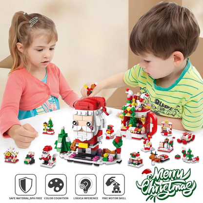 Calendrier de l’avent de Noël, set de briques de construction