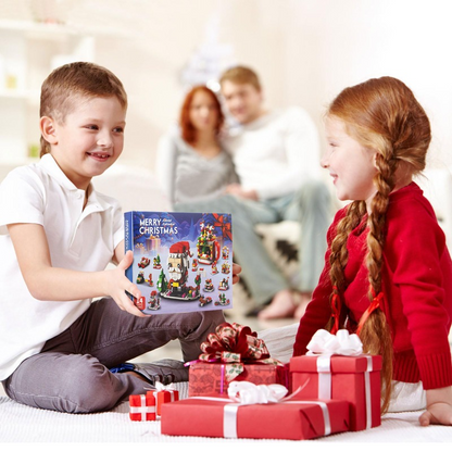 Calendrier de l’avent de Noël, set de briques de construction