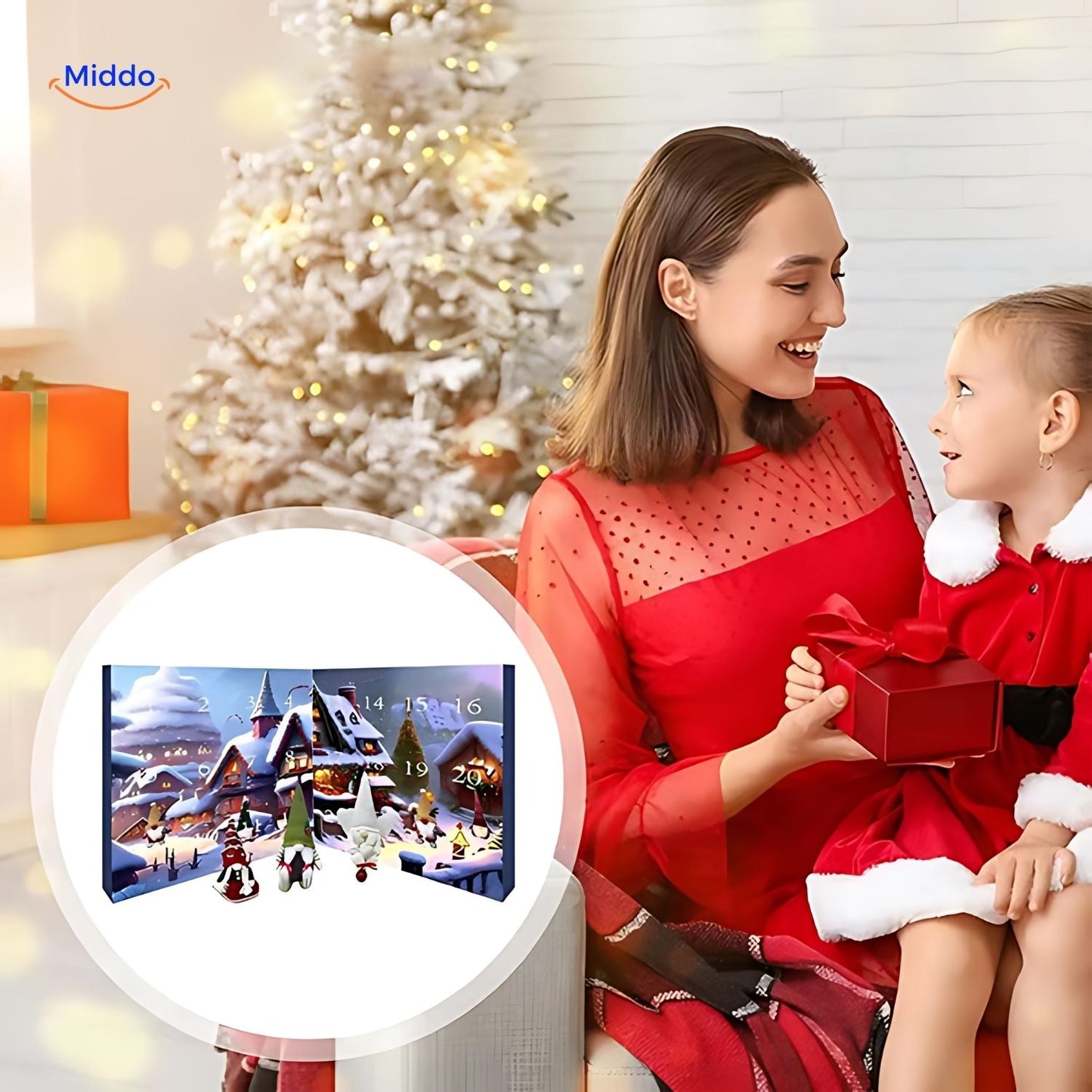 Calendrier de l’Avent gnome en peluche | Cadeau de Noël