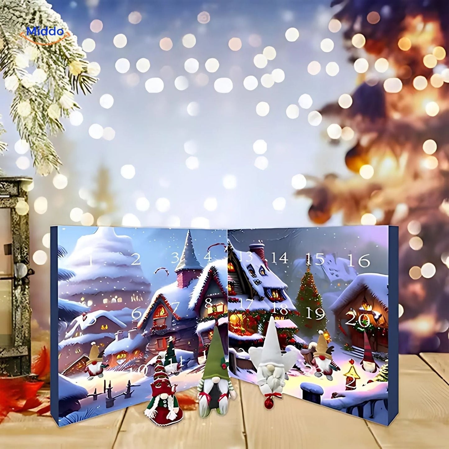 Calendrier de l’Avent gnome en peluche | Cadeau de Noël