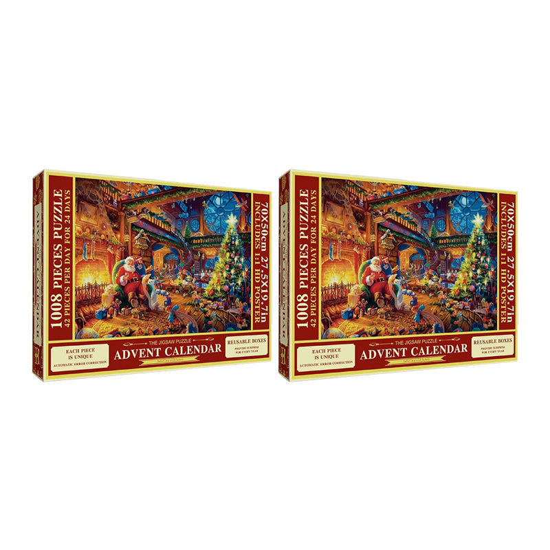 Calendrier de l'Avent puzzle de Noël - compte à rebours de 24 jours