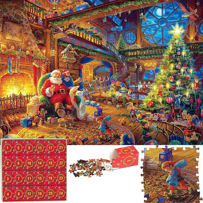 Calendrier de l'Avent puzzle de Noël - compte à rebours de 24 jours