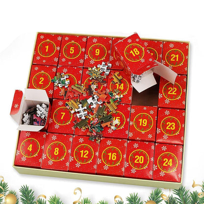 Calendrier de l'Avent puzzle de Noël - compte à rebours de 24 jours