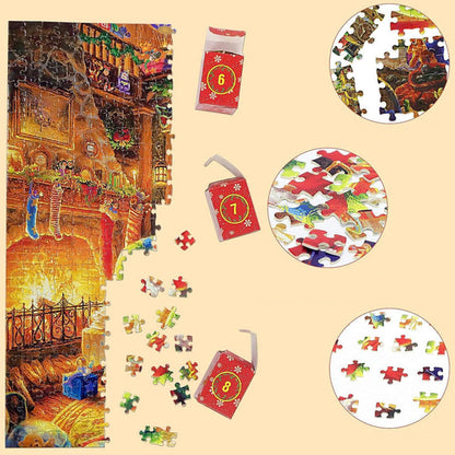 Calendrier de l'Avent puzzle de Noël - compte à rebours de 24 jours