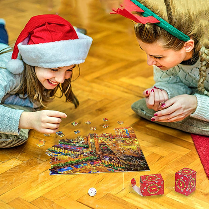 Calendrier de l'Avent puzzle de Noël - compte à rebours de 24 jours