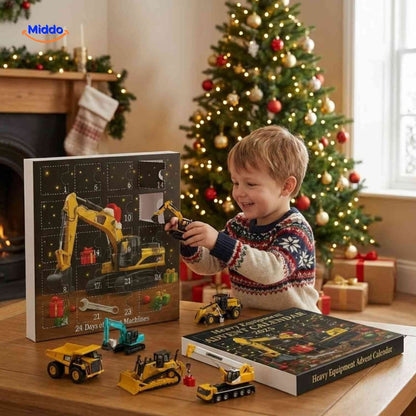 Calendrier de l’Avent | véhicules de chantier, 24 surprises et plaisir de jeu