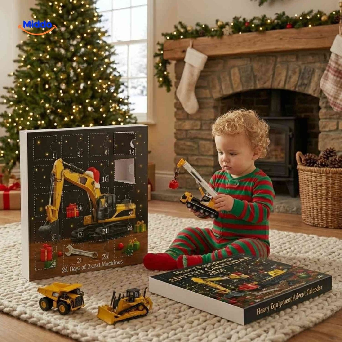 Calendrier de l’Avent | véhicules de chantier, 24 surprises et plaisir de jeu
