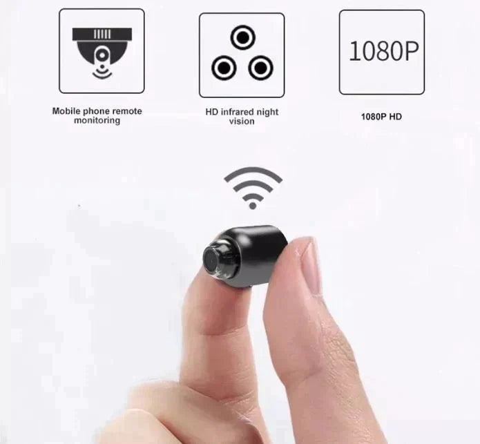 Caméra IP Wi-Fi ultra-compacte | 1080p Full HD | optique grand angle 120° | vision nocturne infrarouge et détecteur de mouvement | audio bidirectionnel | accès à distance mondial