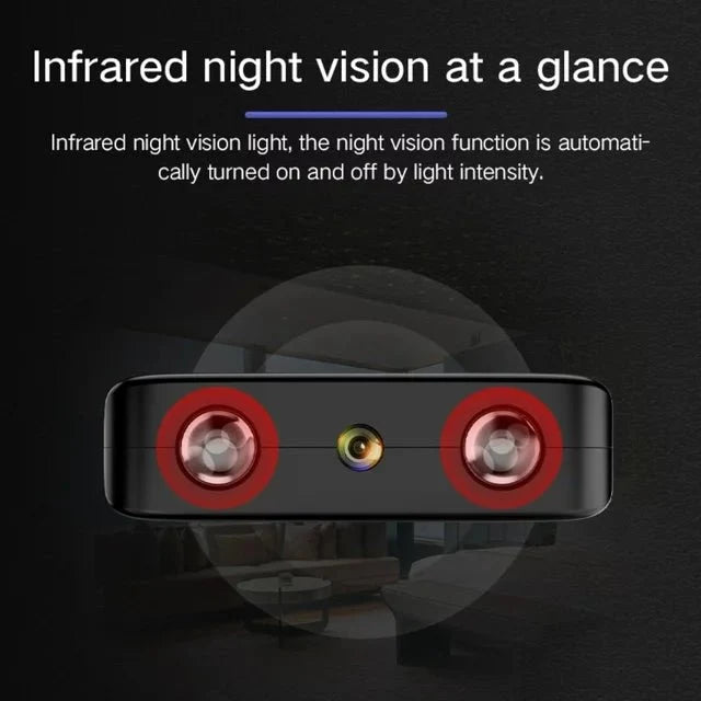 Caméra micro HD compacte Wi‑Fi avec audio et vision nocturne