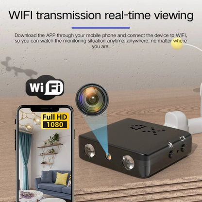 Caméra micro HD compacte Wi‑Fi avec audio et vision nocturne