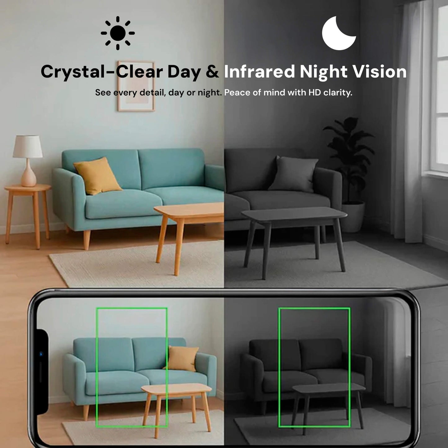 Caméra sans fil discrète 1080p HD avec audio pour la surveillance