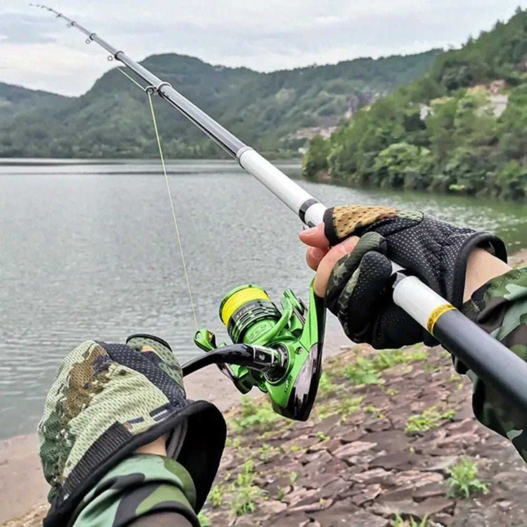 Canne à pêche télescopique en fibre de carbone