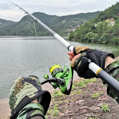Canne à pêche télescopique en fibre de carbone