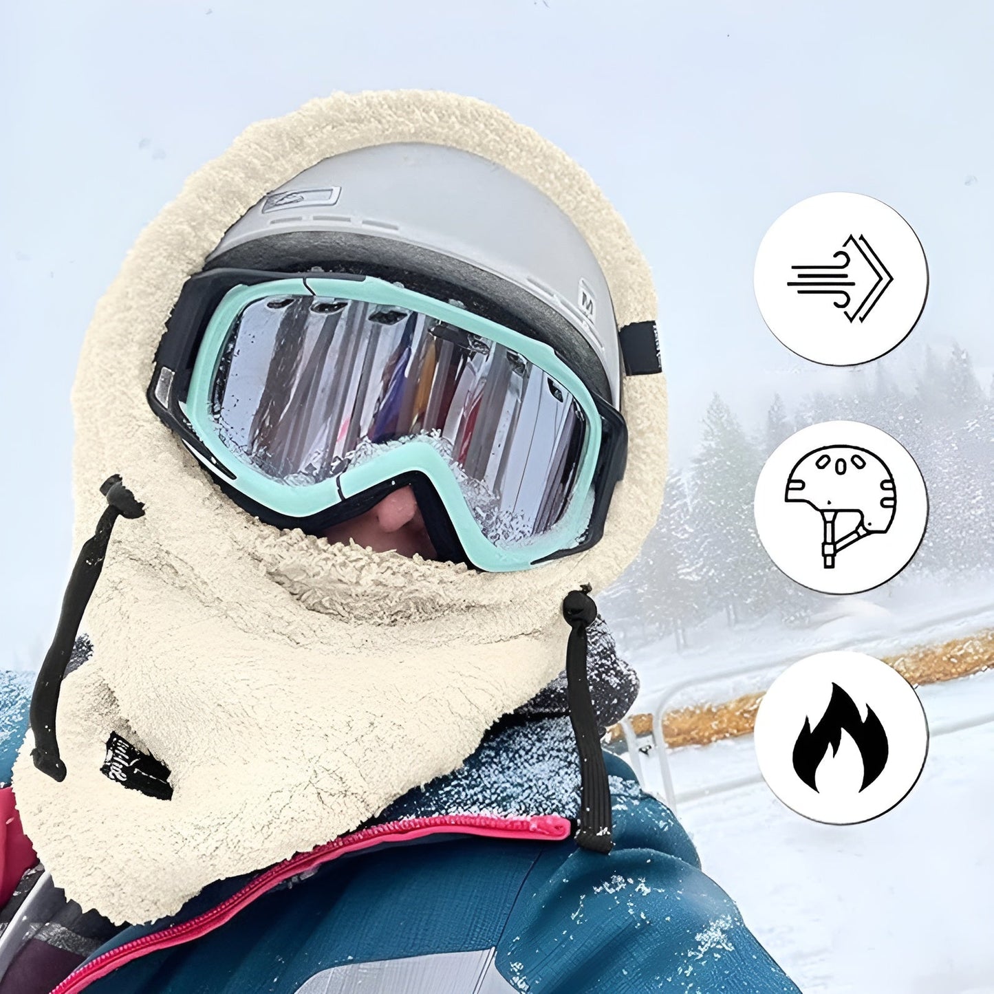 Capuche en polaire polyvalente pour l'hiver