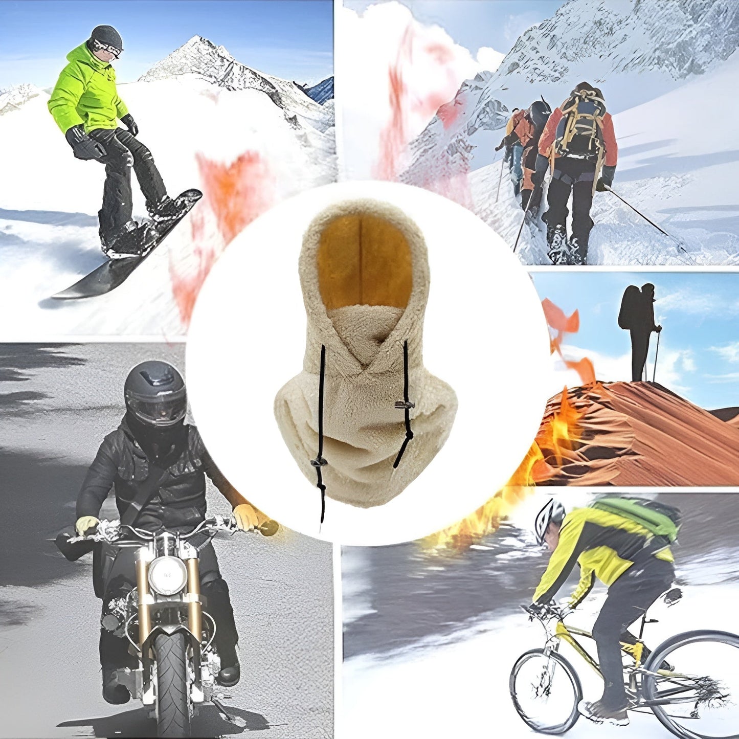Capuche en polaire polyvalente pour l'hiver
