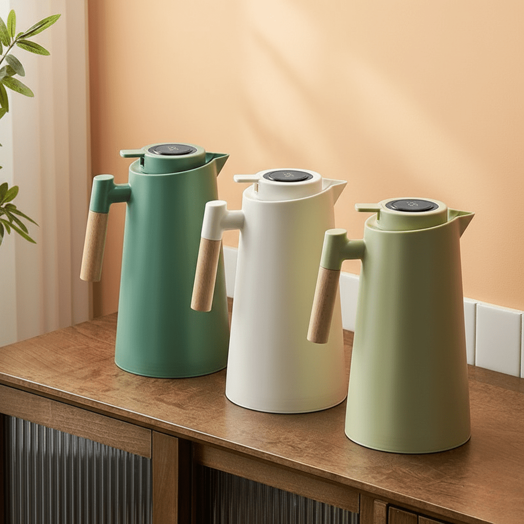 Carafe isotherme en acier inoxydable avec thermomètre – élégante et fonctionnelle 1 L