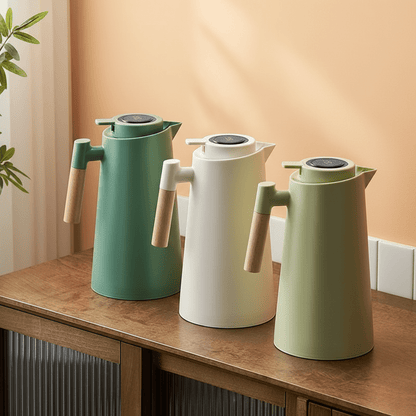 Carafe isotherme en acier inoxydable avec thermomètre – élégante et fonctionnelle 1 L