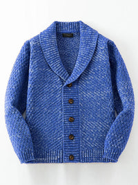 Cardigan à col châle boutonné devant pour homme