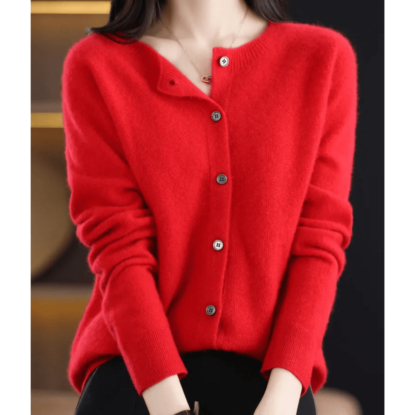 Cardigan à col V pour femme