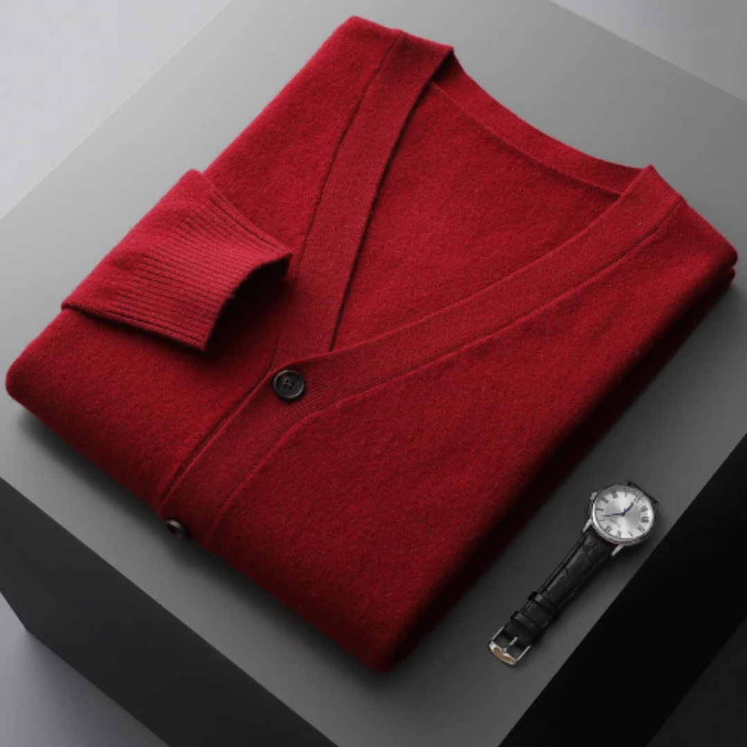 Cardigan à col V pour homme