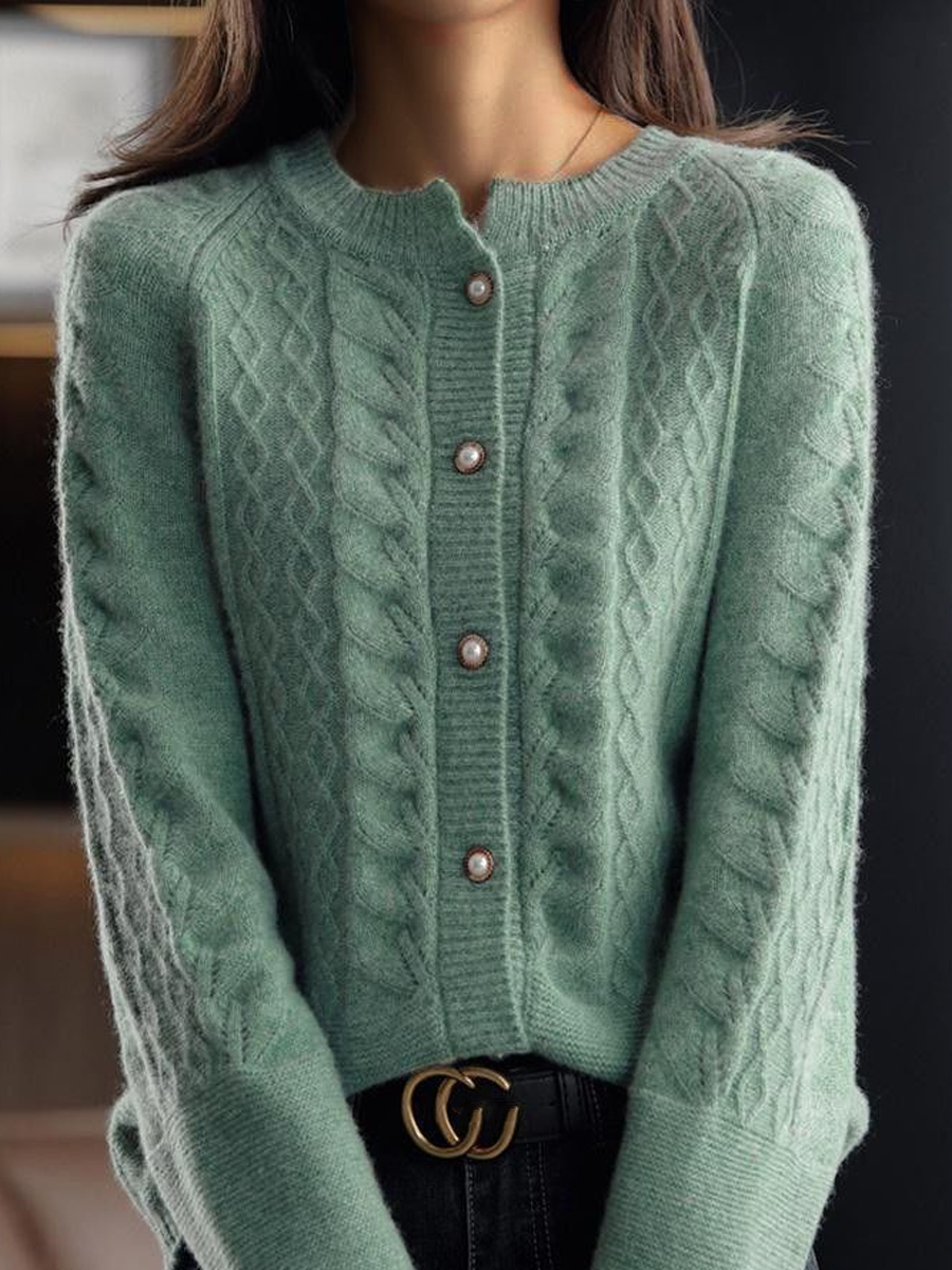 Cardigan à torsades femme