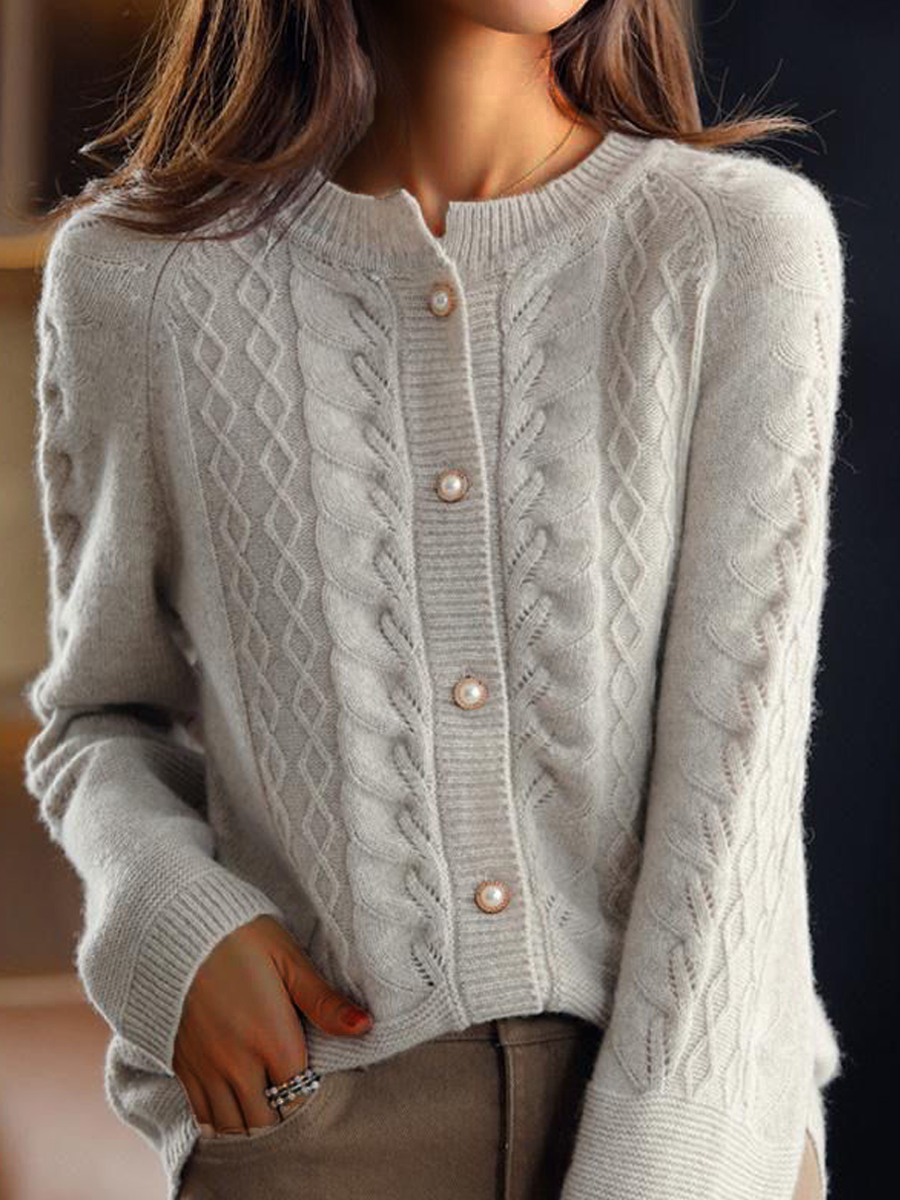 Cardigan à torsades femme