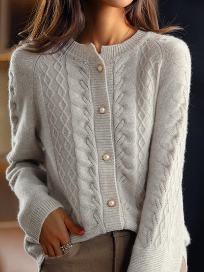 Cardigan à torsades femme