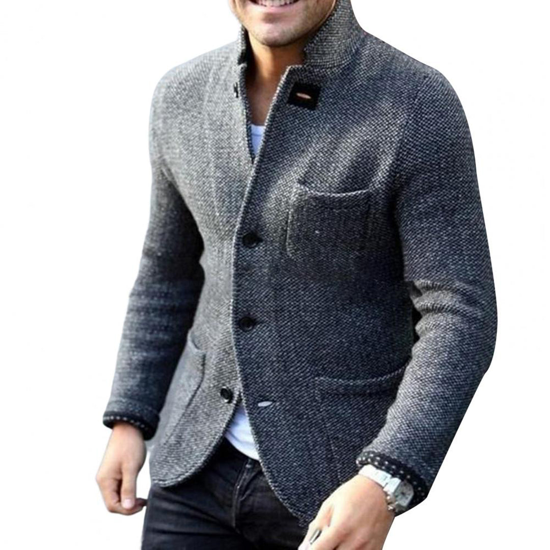 Cardigan-blazer en maille structurée pour homme