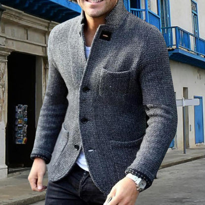 Cardigan-blazer en maille structurée pour homme