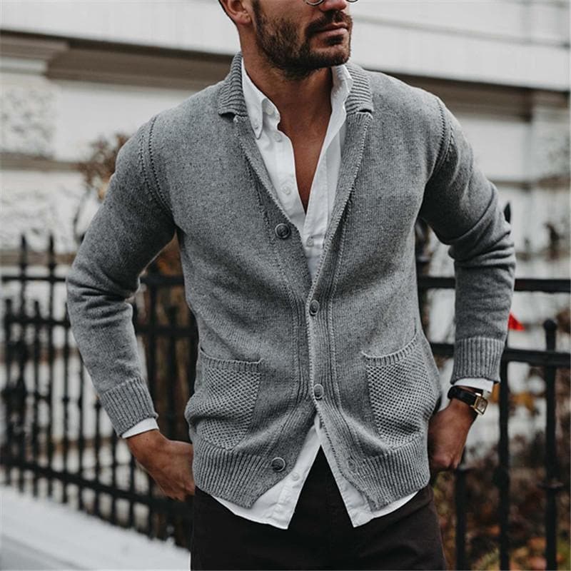 Cardigan boutonné pour homme