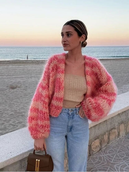 Cardigan court élégant pour le confort