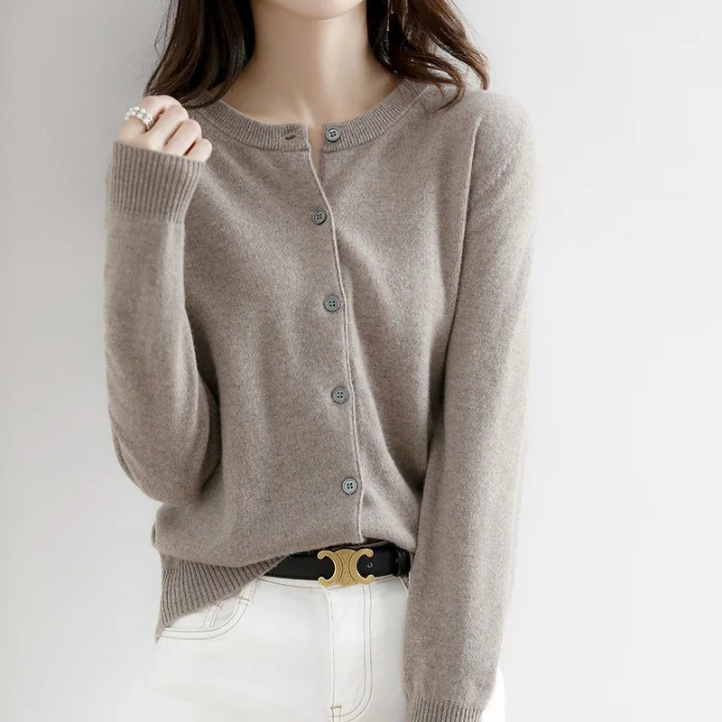 Cardigan en cachemire en maille douce pour le printemps et l’automne