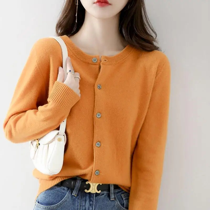 Cardigan en cachemire en maille douce pour le printemps et l’automne