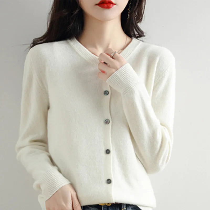 Cardigan en cachemire en maille douce pour le printemps et l’automne