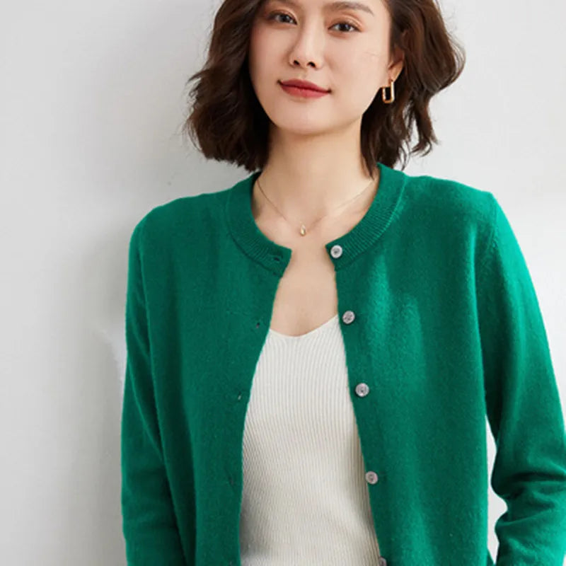 Cardigan en cachemire en maille douce pour le printemps et l’automne