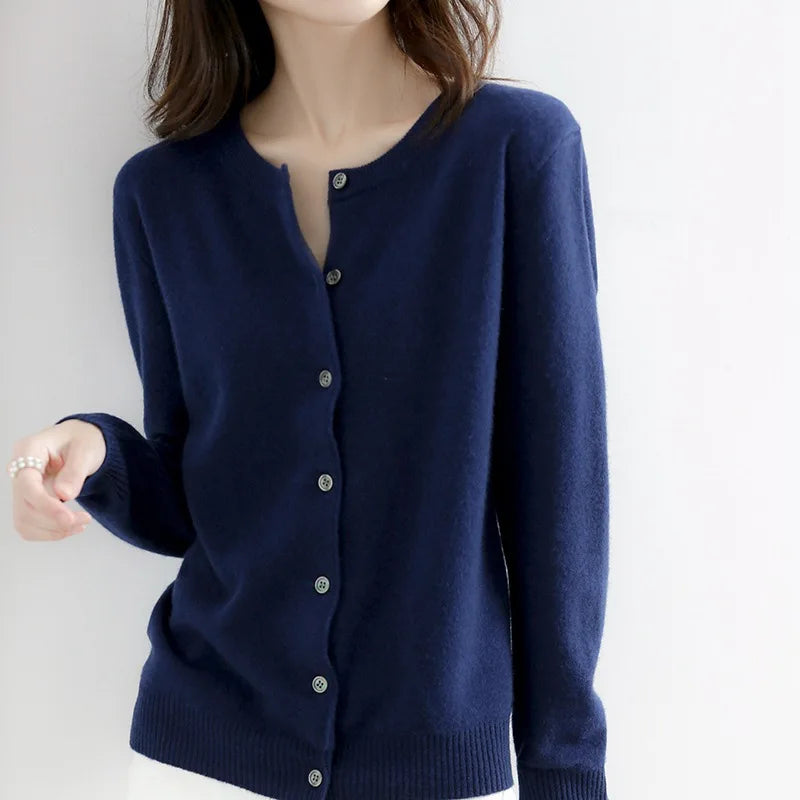 Cardigan en cachemire en maille douce pour le printemps et l’automne