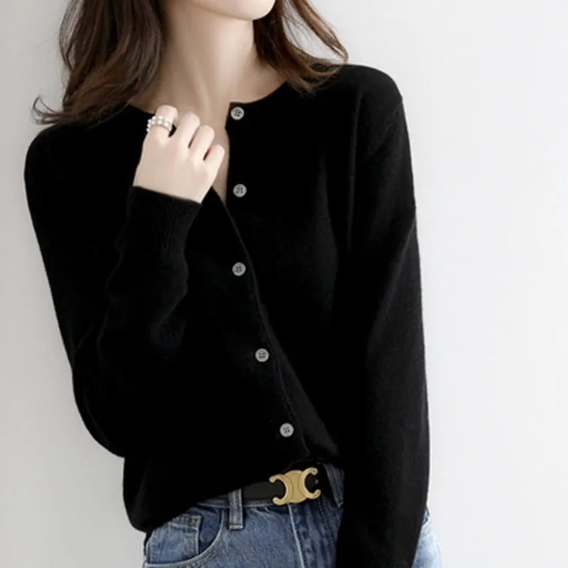 Cardigan en cachemire en maille douce pour le printemps et l’automne