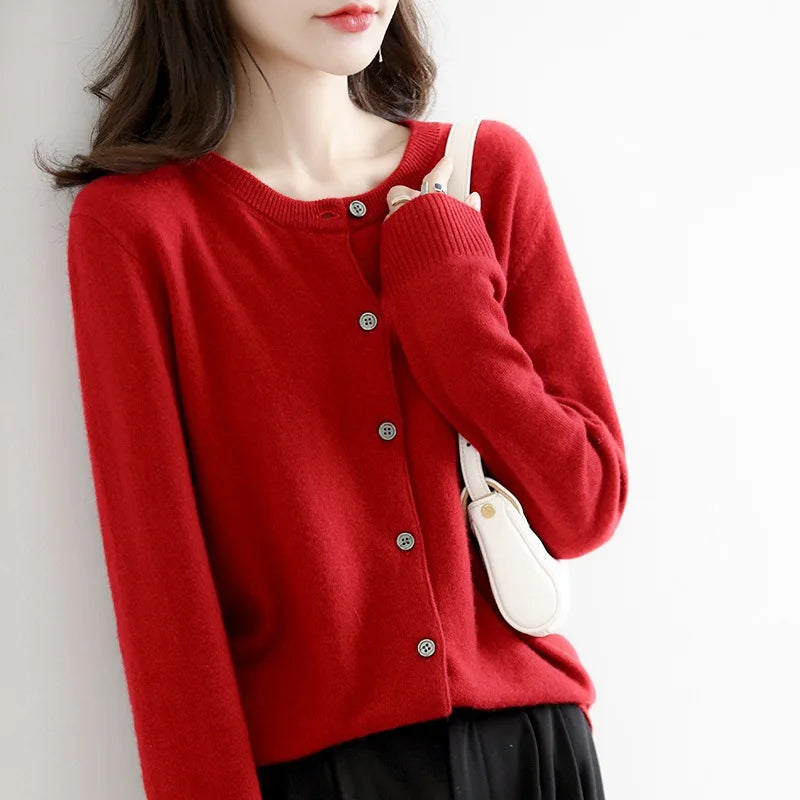 Cardigan en cachemire en maille douce pour le printemps et l’automne