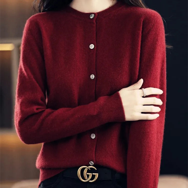 Cardigan en cachemire en maille douce pour le printemps et l’automne