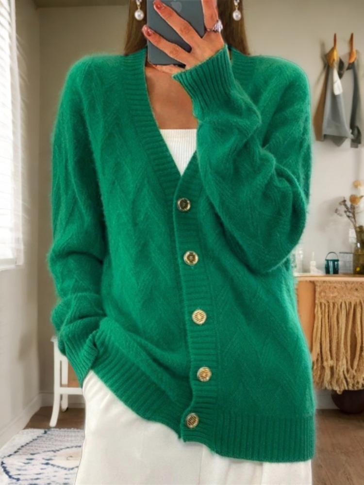 Cardigan en maille à boutons sur le devant pour femme