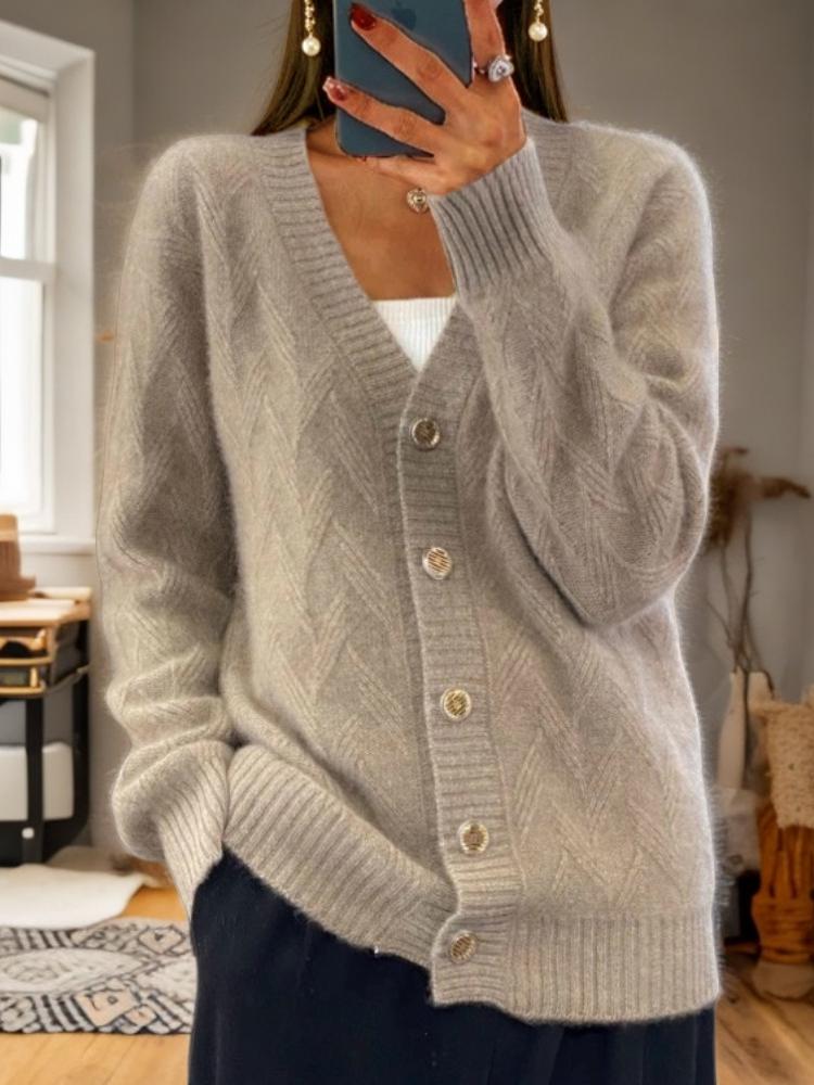 Cardigan en maille à boutons sur le devant pour femme